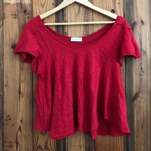 Red short sleeve top